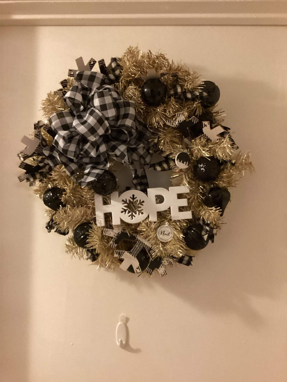 Homemade Hope Christmas wreath